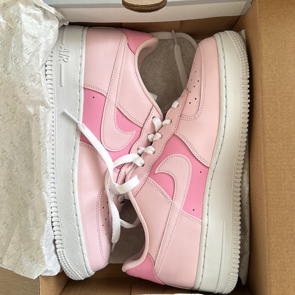 Nike Air Force Ones Pink Foam 7Y